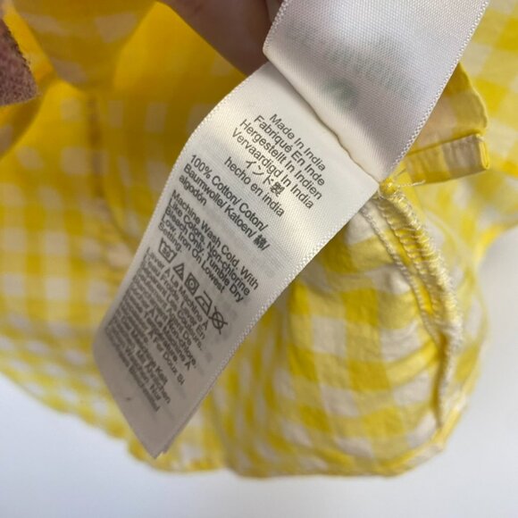 J. Crew Yellow Checkered Button Down Shirt - Picture 6 of 10